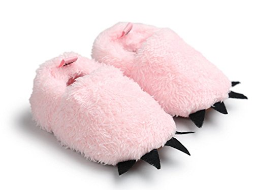 FHD Baby Boys Girls Cartoon Claw Costume Winter Warm Booty Crib Shoes Plush Slippers
