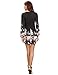 Floerns Women's Casual Long Sleeve Flower Chiffon Dress