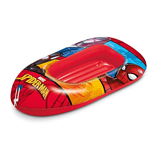 Toys - Spiderman Boat - Canotto con base gonfiabile, Gommone per Bambini, Misura 112 cm - PVC Termosaldato Resistente - 16930