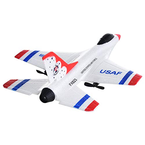 Gbell FX-823 RC Glider Airplane for Kids Adults - EPP Foam 2.4G 2CH Remote Control Helicopter Plane Glider Toys Christms Birthday Gifts for Boys Girls 12 + Year Old & Adults (White /Ship from US)