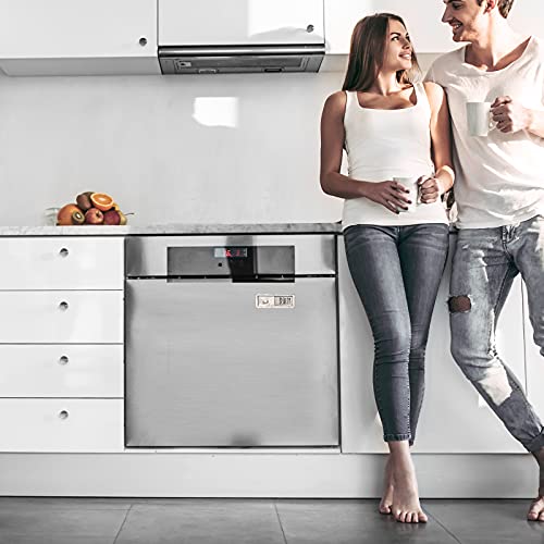 WOJOGO Dishwasher Clean Dirty Sign Farmhouse Rustic Wood Clean Dirty Sign, Works