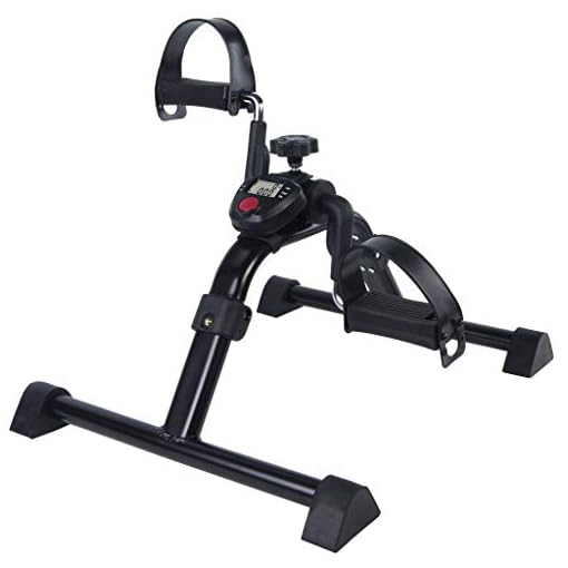Vaunn Medical Under Desk Bike Pedal Exerciser with Electronic Display for Legs and Arms Workout (Fully Assembled Folding…