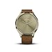 Garmin vivomove HR, Hybrid Smartwatch for Men and Women, Gold with Leather Band