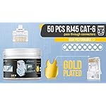 RJ45-Cat6-Pass-Through-Connectors-Pack-of-50Jar-EZ-Crimp-Connector-UTP-Network-Unshielded-Plug-for-Twisted-Pair-Solid-Wire-Standard-Cables-Transparent-Passthrough-Ethernet-Insert