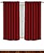 Utopia Bedding Curtain for Bedroom - Rod Pocket Blackout Curtains 63 Inch Length 2 Panels Set - Thermal Curtains & Drapes for Living Room, Bedroom, 52W x 63L Inches, Burgundy