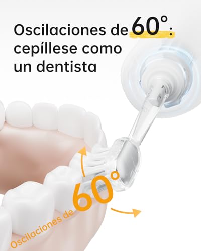 Laifen Wave Special Sonic Electric Toothbrush First 60° Oscillation Vibration 50 Days of Autonomy 2 Heads Resistance IP68 Certified ADA Customization APP Anti-Mould Travel (White)
