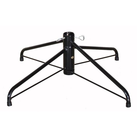 Puleo International 22 inch Folding Stand for 6.5 8 Foot Trees with 1.25 Inch Diameter Center, Black