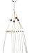 4 Legs Macrame Cotton Plant Hanger & Holders with Bamboo Ring Inside and Brown Wood Bead Decoration for Plant Pot Natural Color, 31-inches Length (Beige)