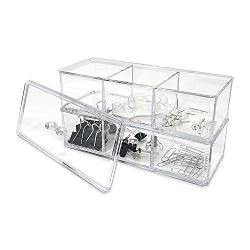 Isaac Jacobs Clear Acrylic Rectangular Stackable