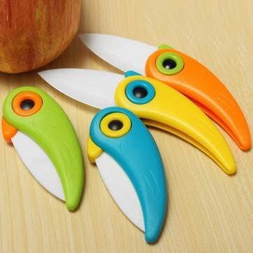 4-color Bird Folding Mini Ceramic Knife Kitchen Tool Vegetable Fruit Knives by GokuStore