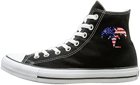 NGGHF Satan Classic Flag High Top Sneakers Canvas Shoes Design Sport Shoes Fashion Unisex Style Size 36