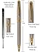 Stainless Steel and Gold Police Detective Pen | Police Gift | Executive Office Pens | Police Desk Pen | Professional Pen for Detectives | Investigators Pens | Office Pen for Men | Office Pen for Women