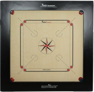 Precise Wooden Carrom Game Board with Coin, Striker and Powder 20mm (ElegantC20)