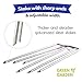 6 Inch [ 200 Pack | 11 Gauge ] Garden Landscape Staples Stakes Pins SOD | Galvanized Steel | for Weed Barrier Fabric, Ground Cover, Soaker Hose, Lawn Drippers, Drip Irrigation Tubing etc.