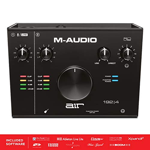 M-Audio AIR 192|4 - 2-In 2-Out USB Audio Interface with Recording Software from ProTools & Ableton Live, Plus Studio-Grade FX & Virtual Instruments