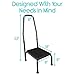 Vive Step Stool with Handle - Footstool Riser for Adults and Kids - Bariatric Platform with Handrail for Kitchen, Bedroom, Bathroom - Portable, Medical, Lightweight Step for Child, Senior, Handicap