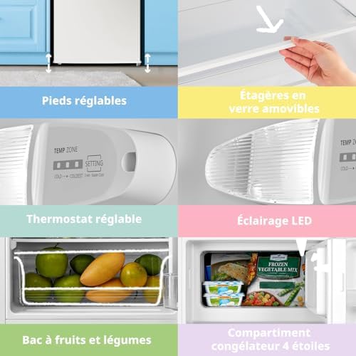 RCD113WH3EU(E) Réfrigérateur 1 Porte avec Tiroir Blanc 113L