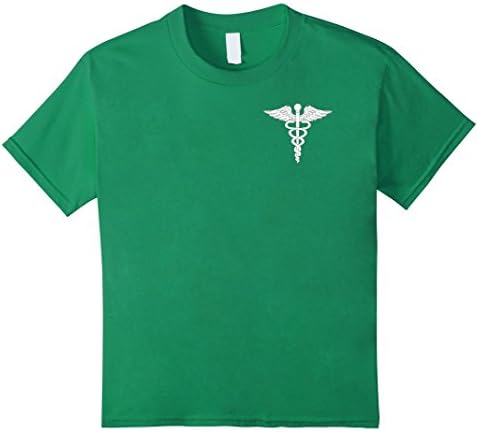 Kids Caduceus Symbol Logo Shirt 10 Kelly Green