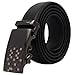 Soft Direct Men's Leather Belt Sliding Buckle 35mm Ratchet Belt Black Style 4