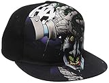 DC Comics Men's Insane Joker Sublimated Flatbrim Baseball Cap, Black, One Size
