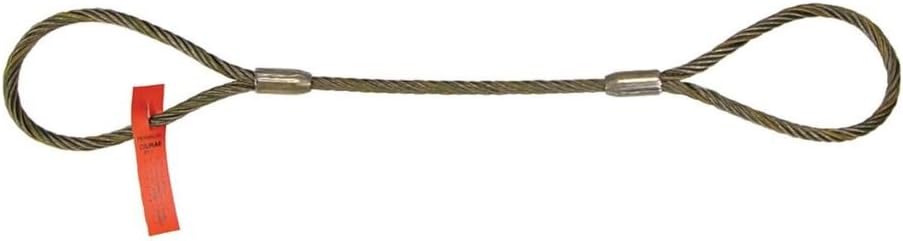 Liftall 1EEX17 Wire Rope Sling, Eye and Eye 1" x 17', 6 x 19 Domestic
