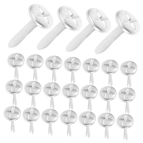 Gogogmee 100Pcs Two Legged Fasteners for Crafting Safe Rounded Flat Head Design Durable Paper Fasteners for DIY Projects and Scrapbooking for Arts and Crafts