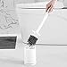 TOP BEAUTY Toilet Brush Cleaner Soft Bristles Toilet Bowl Brush and Holder for Bathroom Deep Cleaning Wall Mountable, White