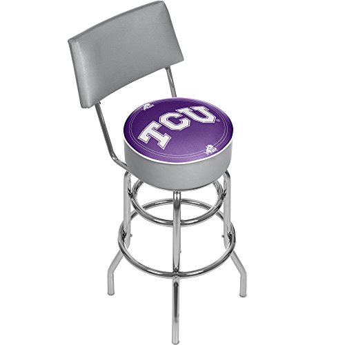 NCAA Texas Christian University Padded Swivel Bar Stool with Back
