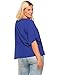 zeagoo Plus Size Women's Loose Casual Blouse Cross Strap Chiffon T-Shirt, Champlain Color, 3X