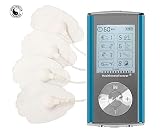 [2nd Edition with Wireless Access] TENS Unit 8 Modes Professional Digital Palm Device Best Pain Relief Machine Devices for Lower Back Lumbar Muscle Pain HealthmateForever HM8GL-Blue