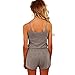 Mono De Verano para Mujer Casual Sin Mangas Sueltas Cintura Alta Elástica Pantalones Cortos Mono Playa Ropa Casual Graythumb 2