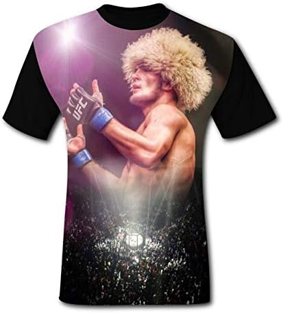 Young Men Fashion 3D T-Shirt Khabib Nurmagomedov Short Sleeve Casual Printed Top