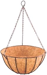 Ambassador 4x Natural Coco Hanging Basket Liners 14 Inch cupped shape view 5