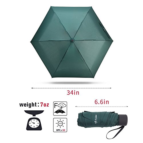 image for Fidus Ultra Light Mini Compact Travel Umbrella – Portable Parasol Su