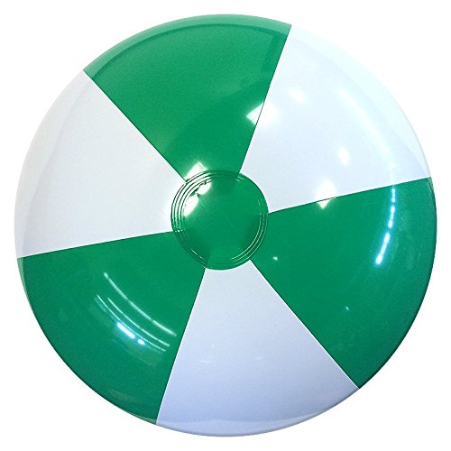 Beachballs 24'' Green & White Beach Ball Sports & Outdoors