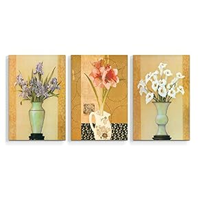 Canvas Wall Art Abstract Watercolor Vases...
