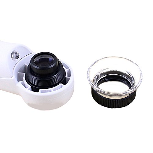 Zorvo 45X Handheld High Power Jewelry Magnifier with LED Lights for Jewelry Printing Antiques, Jewelry Loupe, Optical Lenses