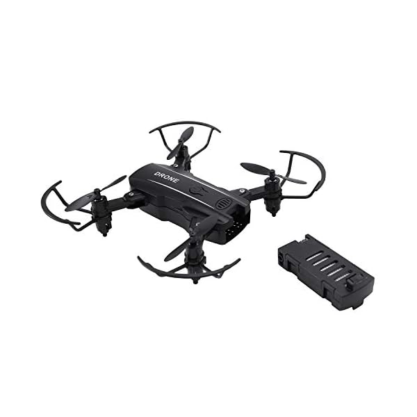 Dasorende FPV Drone Hubschrauber Drohne für Selfie GPS Drohnen Quadcopter Weit Winkel Faltbar, Keine Kamera Schwarz – Bild 4