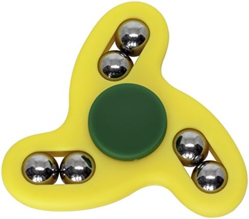ILoveFidget Tornado Spinner, Hand Spinner Fidget Edc, Abs Plastic with Stainless Steel Balls, R188 Bearing, spin up 4 min, small light safety best for children and kids, adhd autism anxiety (Yellow)