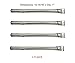 BBQ funland SB4721 (4-pack) BBQ Gas Grill Straight Stainless Steel Burner Replacement for Charbroil, Kenmore Gas Grill Models