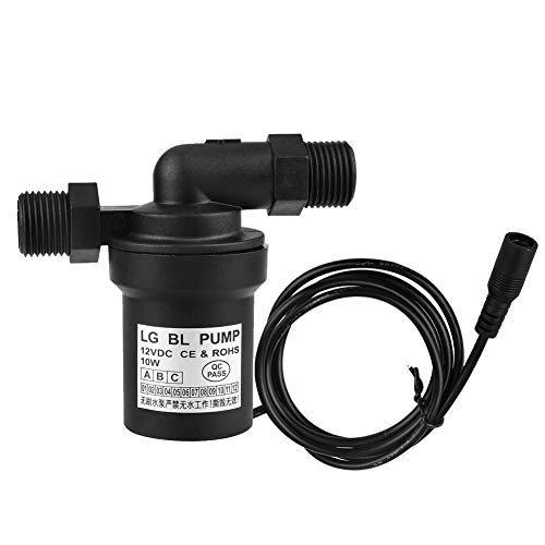 TOPINCN Solar High Temperature DC 12V 10W Brushless Water Heater Hot Circulation Pump Submersible Low Noise 1/2 Thread