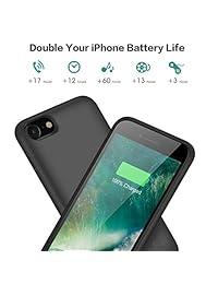 Xooparc - Funda con batería para iPhone 8 7 (6000 mAh)