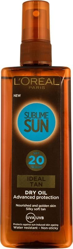 L'Oreal Paris Sublime Sun Ideal Tan Dry Oil SPF 20 Water Resistant Non-sticky