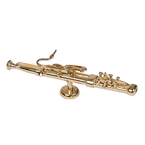 Bassoon Miniature Replica Gold Brass Tone 1.5 x 3 Resin Refrigerator Magnet