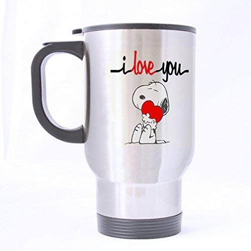 Jiuduiddo Snoopy Thermobecher aus Edelstahl, isoliert, auslaufsicherer Deckel von Mug