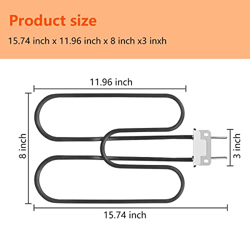 Unidanho Heating Element Replacement for Weber Q1400 526001 52020001 522801 522001 Electric Grill Smoker Parts BBQ 110V 1500W #65620#80342