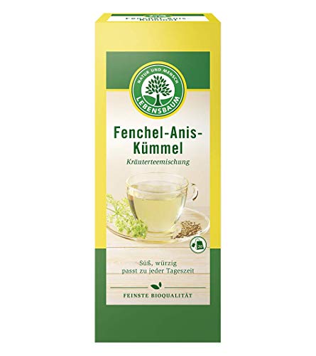 Lebensbaum Fenchel-Anis-Kümmel, Bio Kräutertee-Mischung, Bio-Tee für jede Tageszeit, Fenchel-Tee mit süß-würzigem…