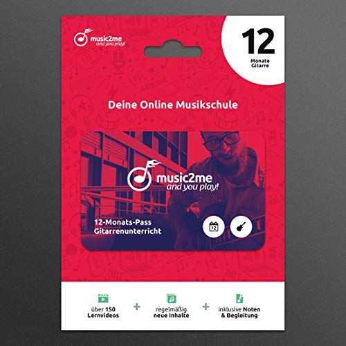 Music2me.de: Learning guitar - Online guitar lessons for beginners and advanced players 12 Monate