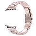 Simpeak Slim Band Compatible with Apple Watch Series 7 45mm, Women Men Solid Stainless Steel Business Band Strap Replacement for iWatch Series 6 SE 5 4 (44mm) Series 3 2 1 (42mm), Rose Gold