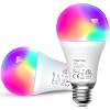 Smart Light Bulb, meross Smart WiFi LED Bulbs Works with Alexa, Google Home, Dimmable E26 Multicolor 2700K-6500K RGBCW…